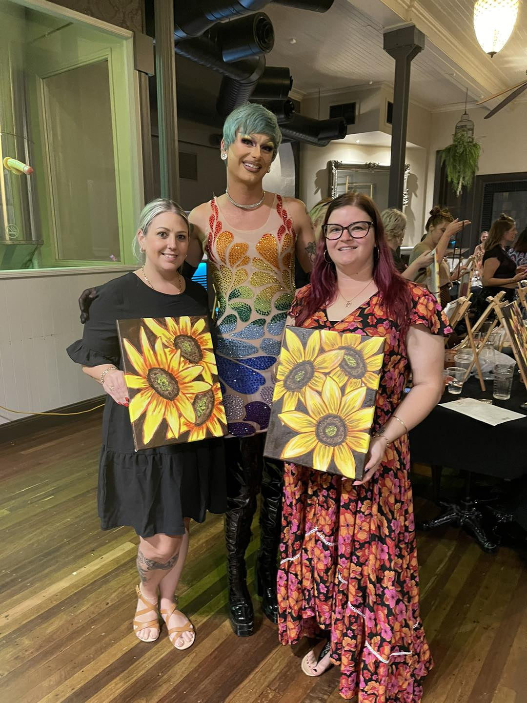 Townsville's Terrific Paint and Sip Party Paint Juicy Paint and Sip