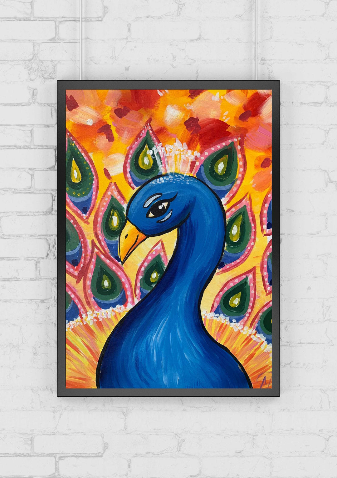 PEACOCK - PAINT AND SIP 9TH MARCH - MILTON BRISBANE 5PM-Ticket-Paint Juicy - Paint and Sip-Paint Juicy - Paint and Sip