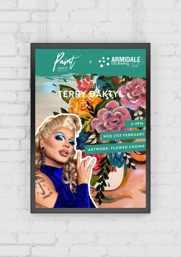 DRAG PAINT AND SIP X ARMIDALE NSW 21ST FEB 6PM-Ticket-Paint Juicy - Paint and Sip-Paint Juicy - Paint and Sip