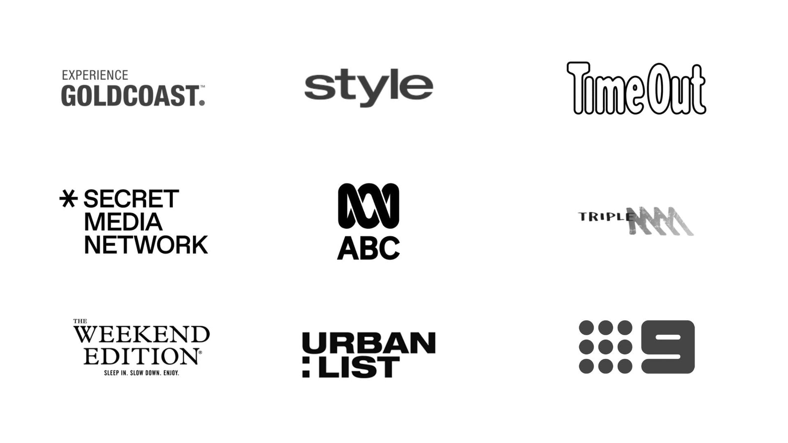 Collection of various media and entertainment logos on a white background that have mentioned or talked about Paint Juicy