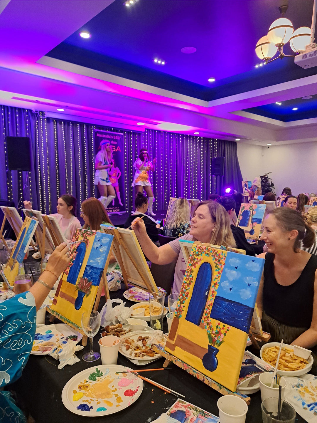 ABBA tribute band on stage