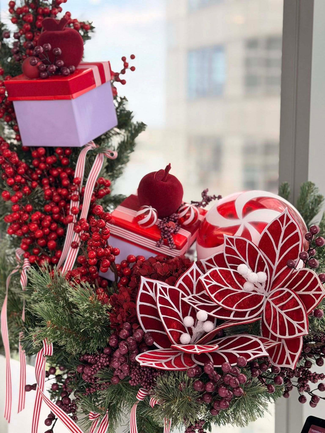 Christmas decorations at a Sydney City Paint and Sip by Paint Juicy