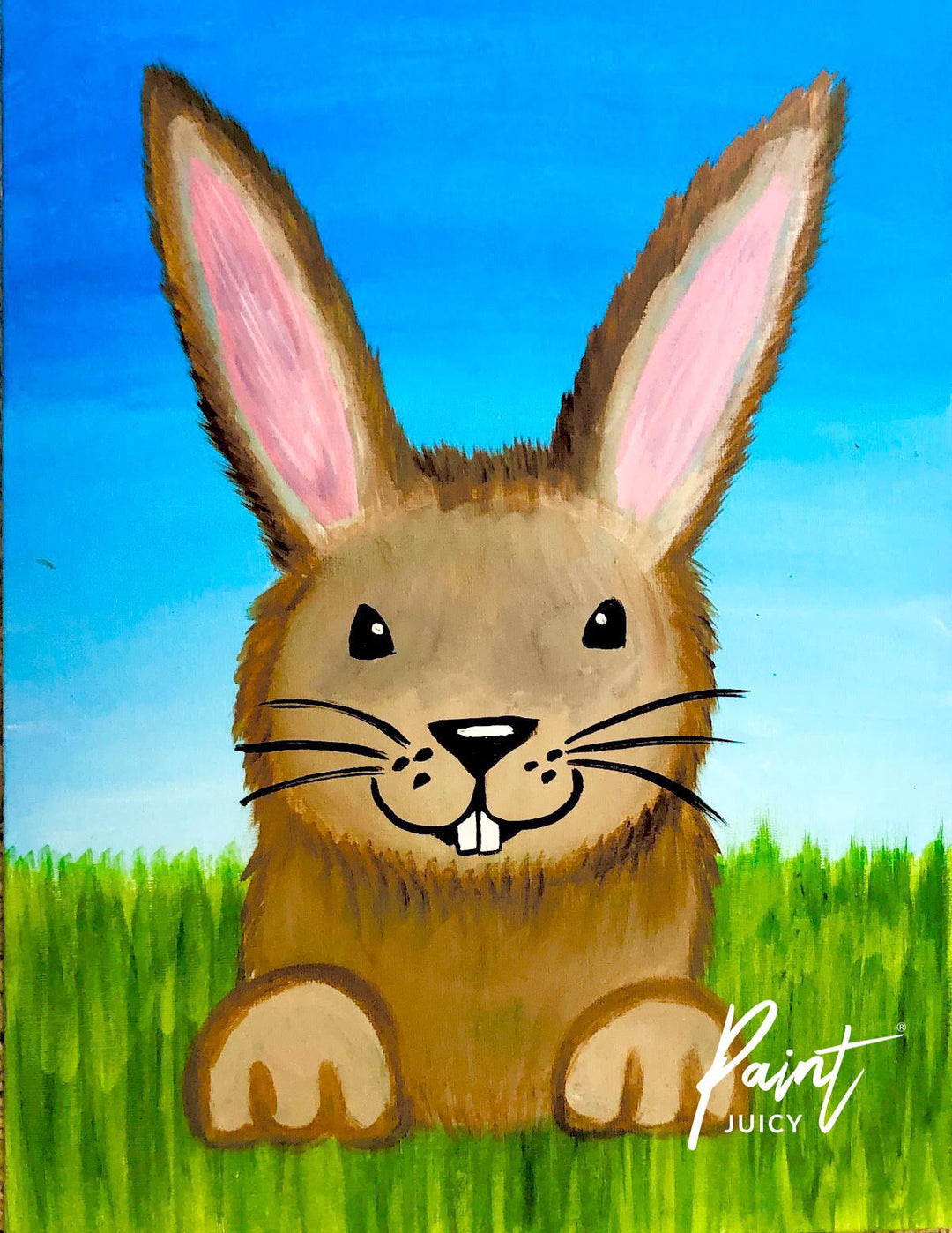 How To Paint an Easter Bunny: An Easy Guide For Beginners-Paint Juicy - Paint and Sip