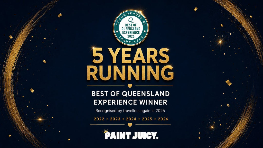 Paint Juicy named a Best of Queensland Experience winner for 2026, five years running, recognised by travellers every year since 2022