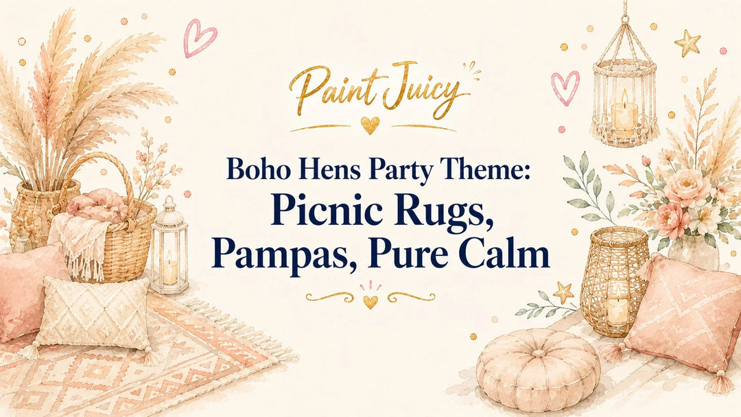 Boho Hens Party Theme: Picnic Rugs, Pampas, Pure Calm