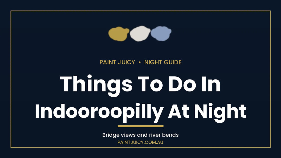 Things to do in Indooroopilly at night, Paint Juicy night guide cover in navy and gold