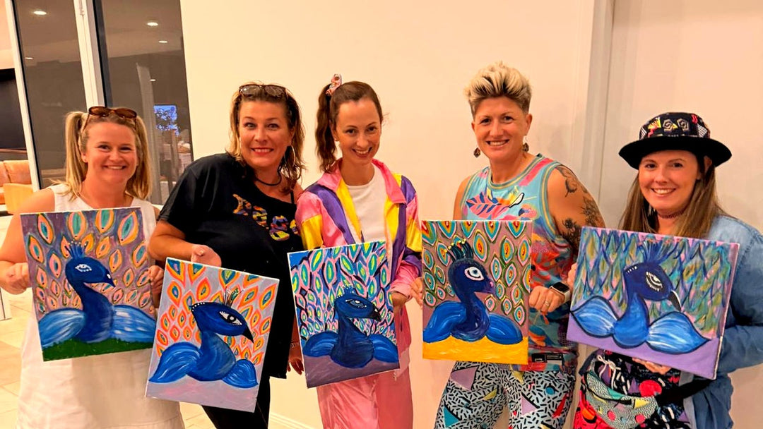 Paint and sip night at Everglades Country Club, Woy Woy NSW