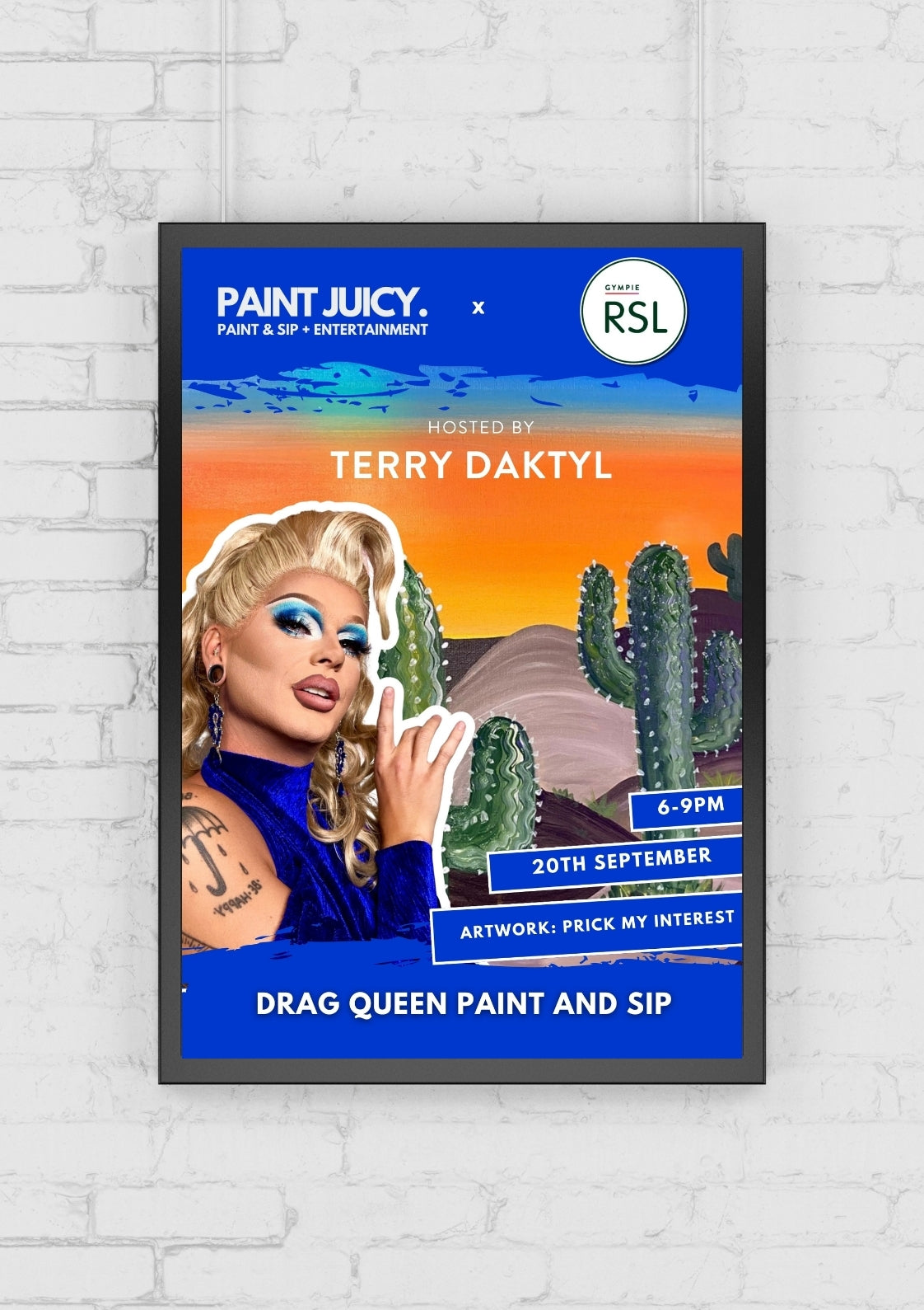 DRAG PAINT AND SIP X GYMPIE NQ 20TH SEPTEMBER 6PM Paint Juicy Paint
