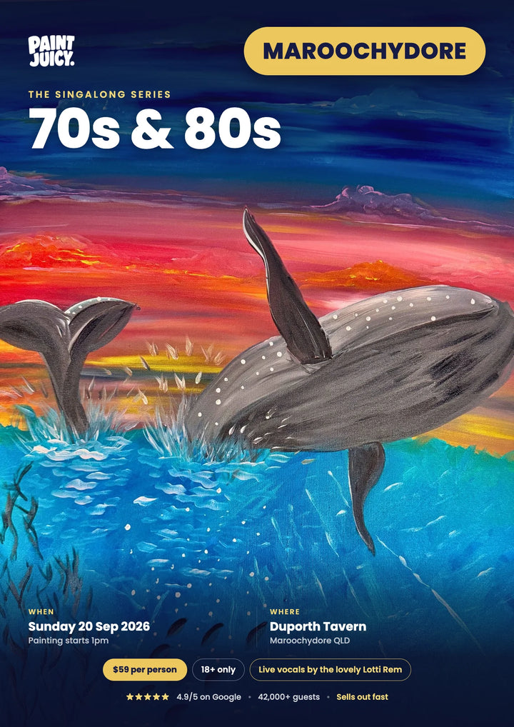 70s &amp; 80s Singalong paint and sip at Duporth Tavern, Maroochydore, Sunshine Coast