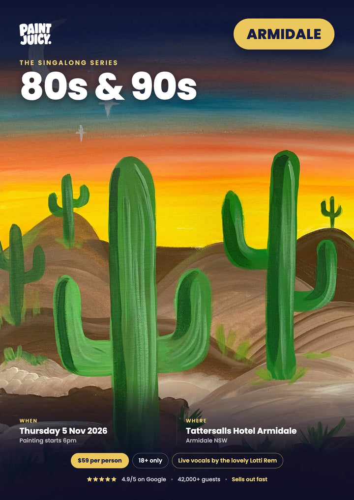 80s &amp; 90s Singalong paint and sip at Tattersalls Hotel, Armidale