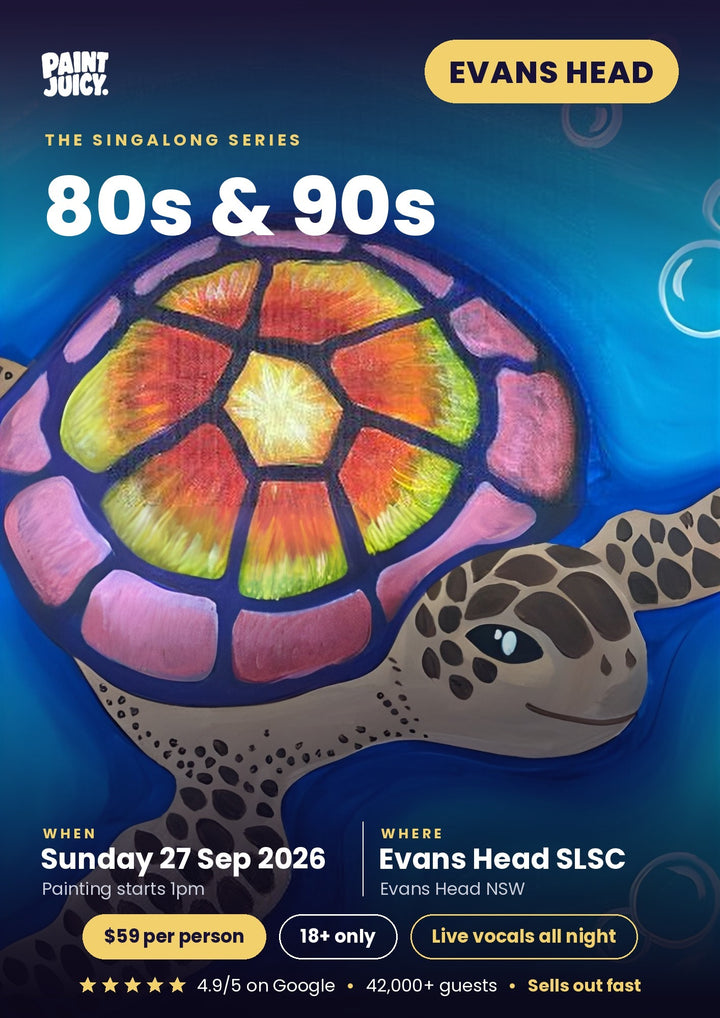 80s &amp; 90s Singalong paint and sip at Evans Head Surf Life Saving Club, Evans Head, NSW