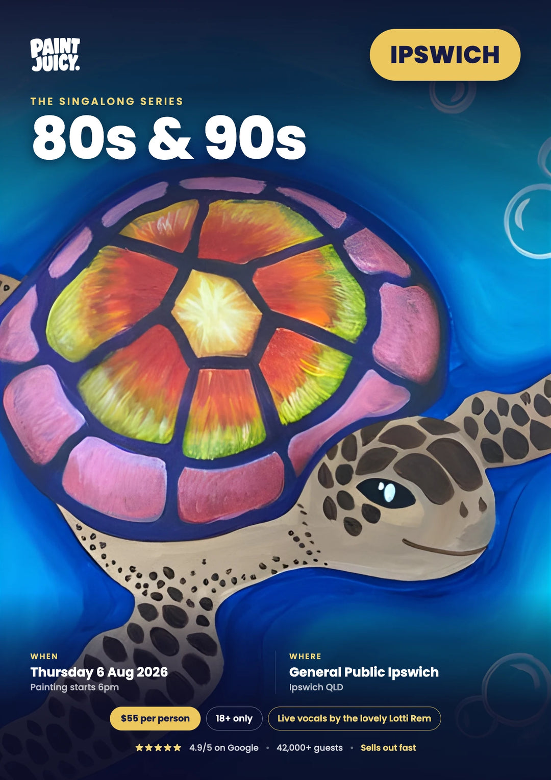 80s &amp; 90s paint and sip at General Public Ipswich, Ipswich, Brisbane