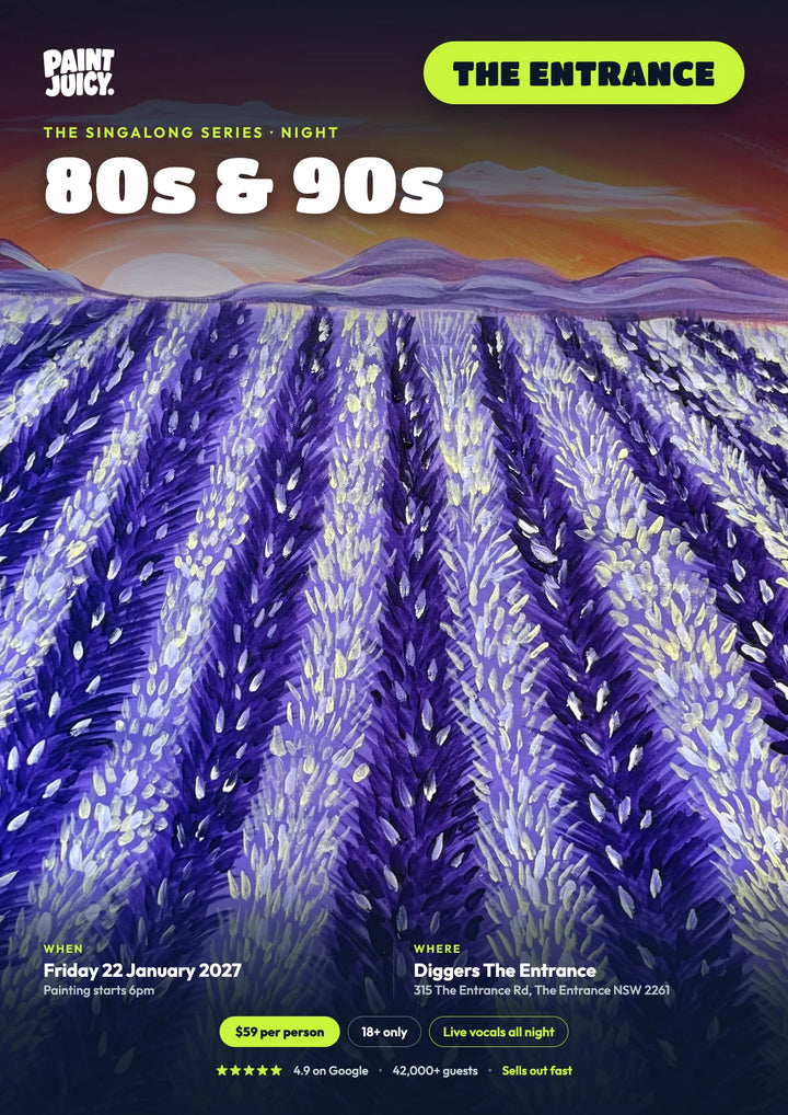 80s &amp; 90s Singalong Paint and Sip 22nd January The Entrance NSW 6pm