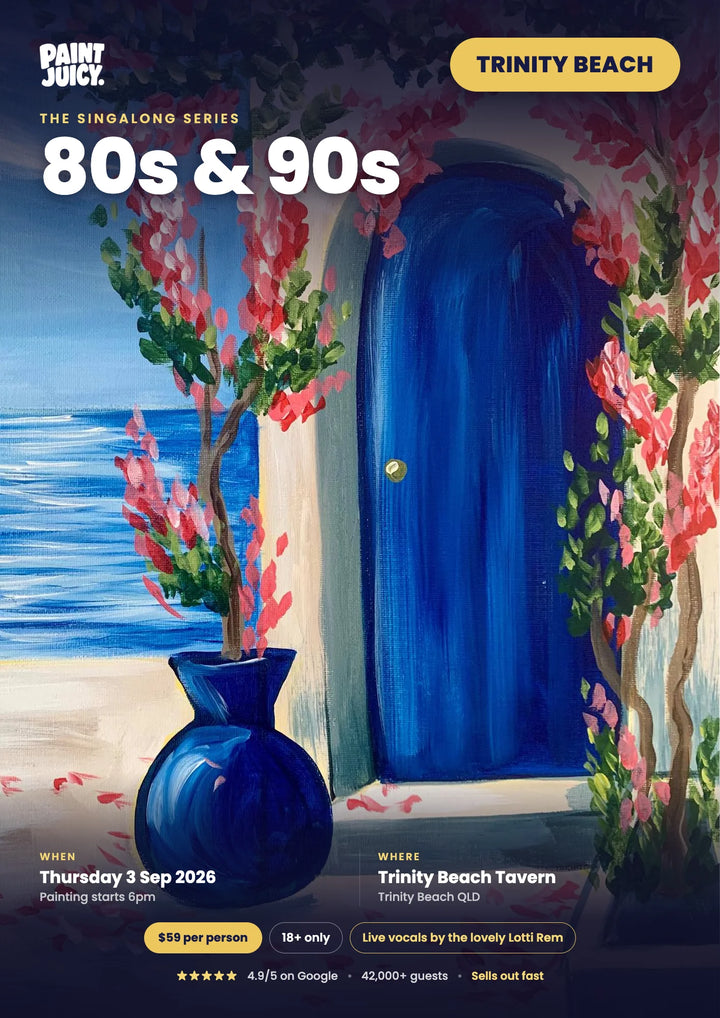 80s &amp; 90s Singalong paint and sip at Trinity Beach Tavern, Trinity Beach, Cairns