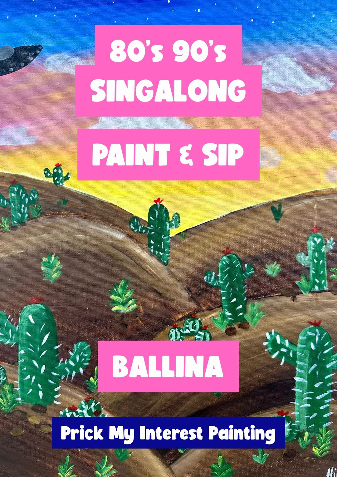 80s &amp; 90s SINGALONG PAINT AND SIP 23RD SEPTEMBER BALLINA NSW 6PM