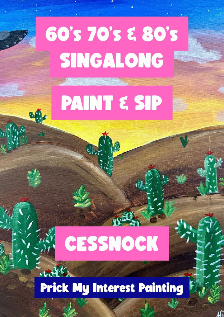Paint Juicy 60s 70s 80s singalong paint and sip session at East Cessnock Bowling Club, Cessnock NSW