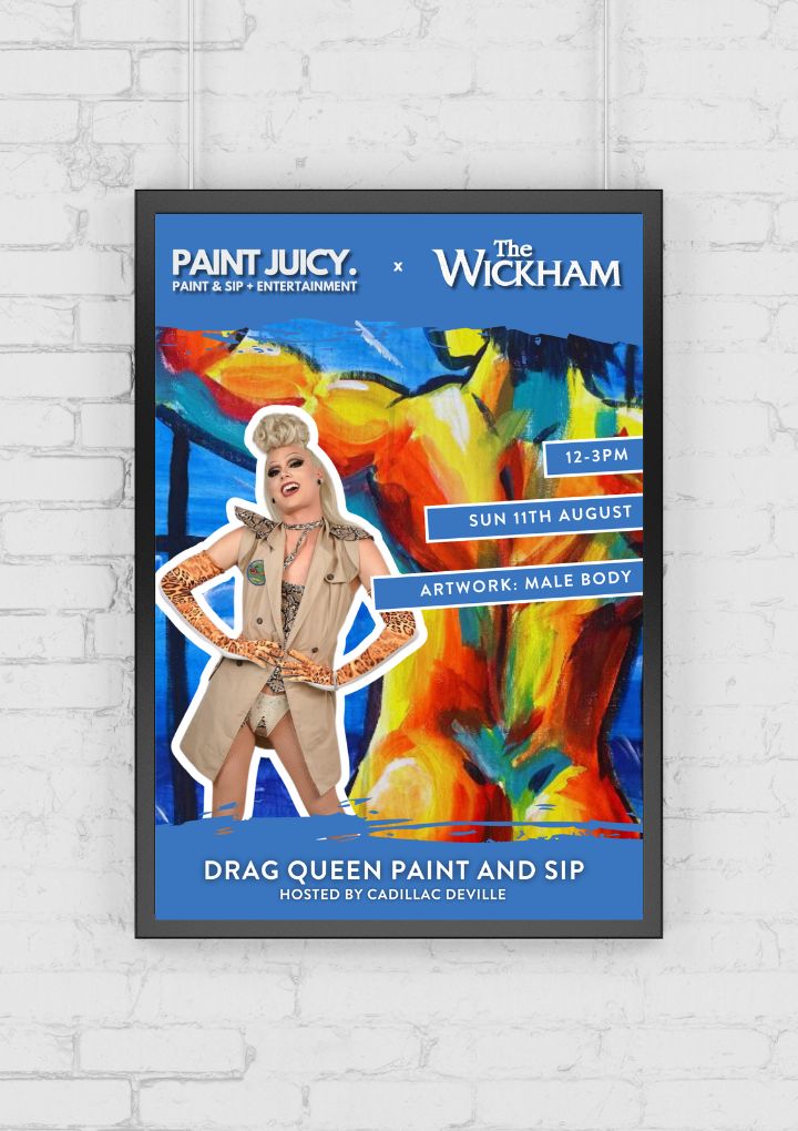 DRAG - PAINT AND SIP 11TH AUGUST - WICKHAM FORTITUDE VALLEY BRISBANE 12PM-Paint Juicy - Paint and Sip-Paint Juicy - Paint and Sip