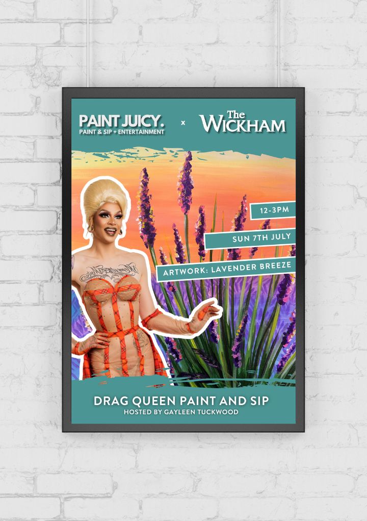 DRAG - PAINT AND SIP 7TH JULY - WICKHAM FORTITUDE VALLEY BRISBANE 12PM-Paint Juicy - Paint and Sip-Paint Juicy - Paint and Sip