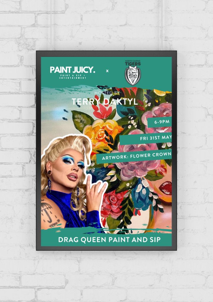 DRAG PAINT AND SIP X CAIRNS NQ 31ST MAY 6PM-Paint Juicy - Paint and Sip-Paint Juicy - Paint and Sip