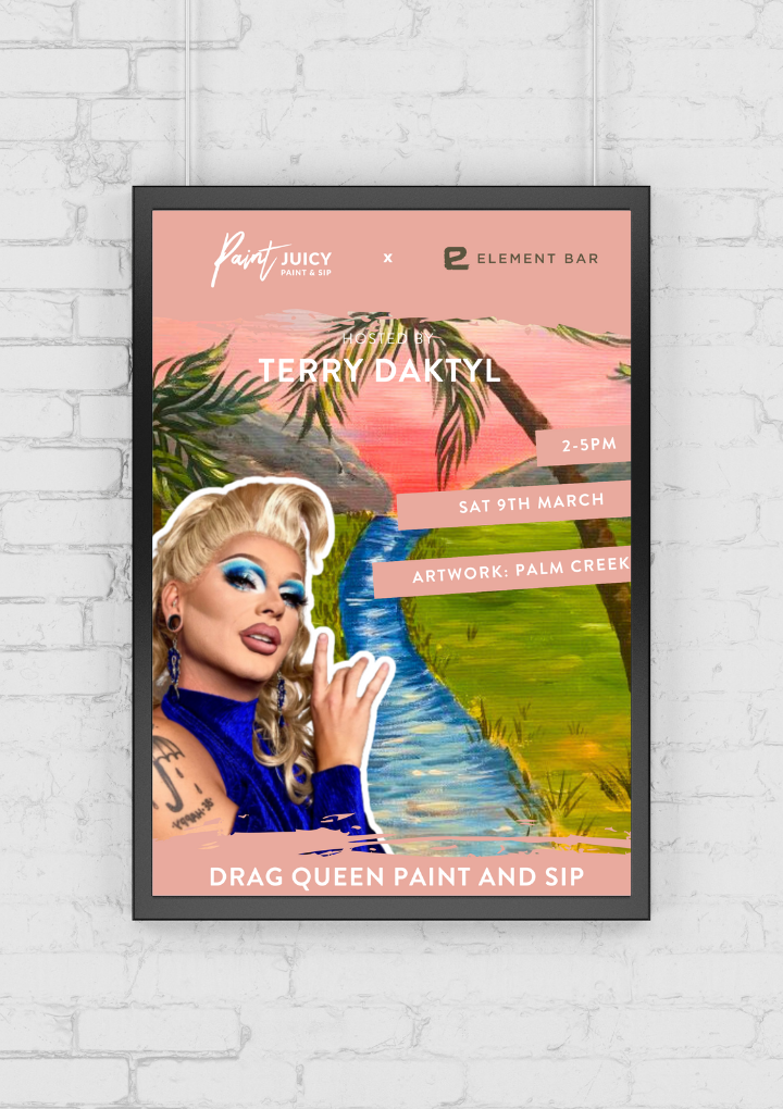 DRAG PAINT AND SIP X COFFS HARBOUR NSW 9th MARCH 2PM-Ticket-Paint Juicy - Paint and Sip-Paint Juicy - Paint and Sip
