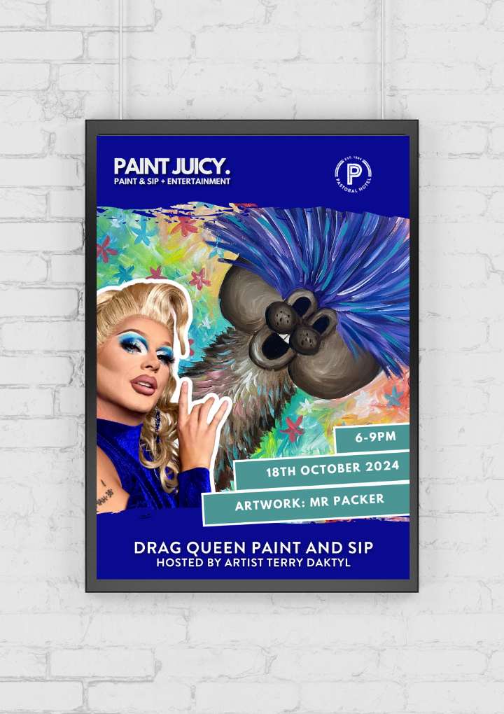 DRAG PAINT AND SIP X DUBBO NSW 18TH OCTOBER 6PM-Ticket-Paint Juicy - Paint and Sip-Paint Juicy - Paint and Sip