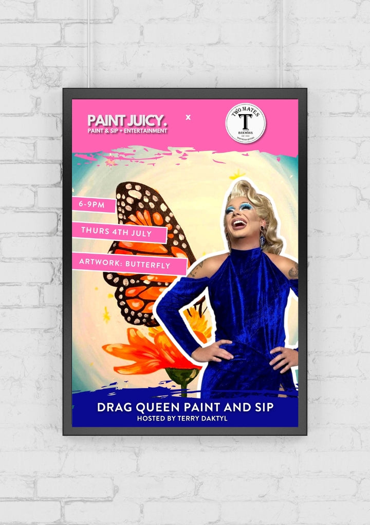 DRAG PAINT AND SIP X LISMORE NSW 4TH JULY 6PM-Ticket-Paint Juicy - Paint and Sip-Paint Juicy - Paint and Sip