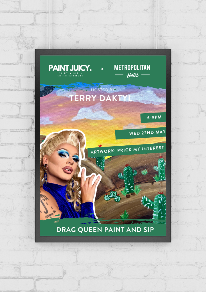 DRAG PAINT AND SIP X MACKAY NQ 22ND MAY 6PM-Paint Juicy - Paint and Sip-Paint Juicy - Paint and Sip