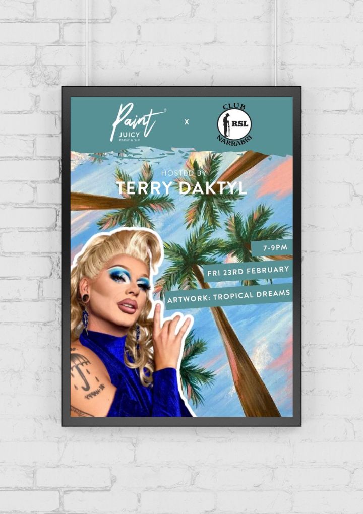 DRAG PAINT AND SIP X NARRABRI NSW 23RD FEB 7PM-Ticket-Paint Juicy - Paint and Sip-Paint Juicy - Paint and Sip