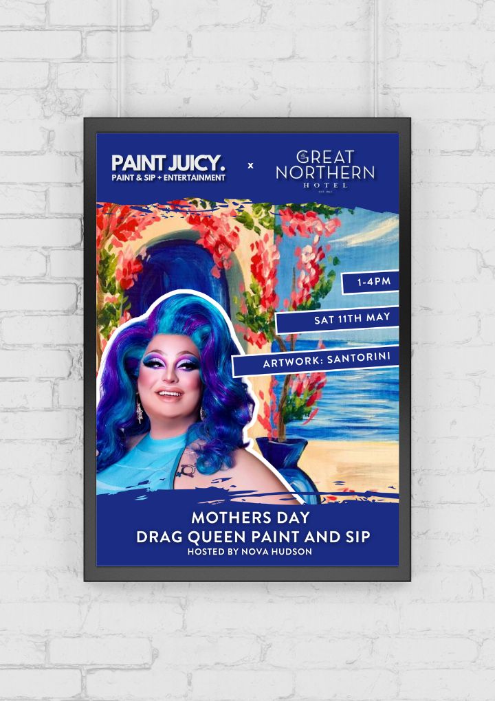 DRAG PAINT AND SIP X NEWCASTLE NSW 11TH MAY 1PM-Ticket-Paint Juicy - Paint and Sip-Paint Juicy - Paint and Sip