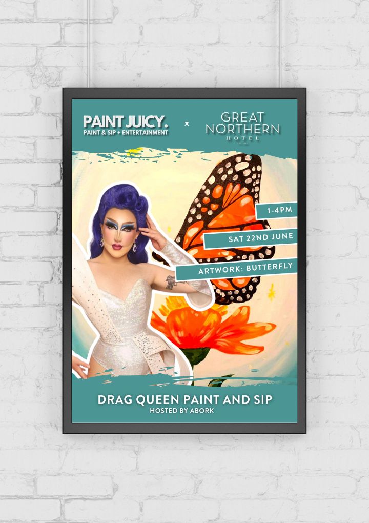 DRAG PAINT AND SIP X NEWCASTLE NSW 22ND JUNE 1PM-Ticket-Paint Juicy - Paint and Sip-Paint Juicy - Paint and Sip