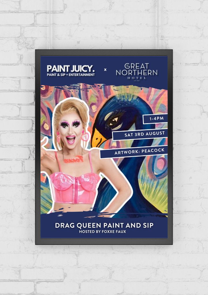 DRAG PAINT AND SIP X NEWCASTLE NSW 3RD AUGUST 1PM-Ticket-Paint Juicy - Paint and Sip-Paint Juicy - Paint and Sip