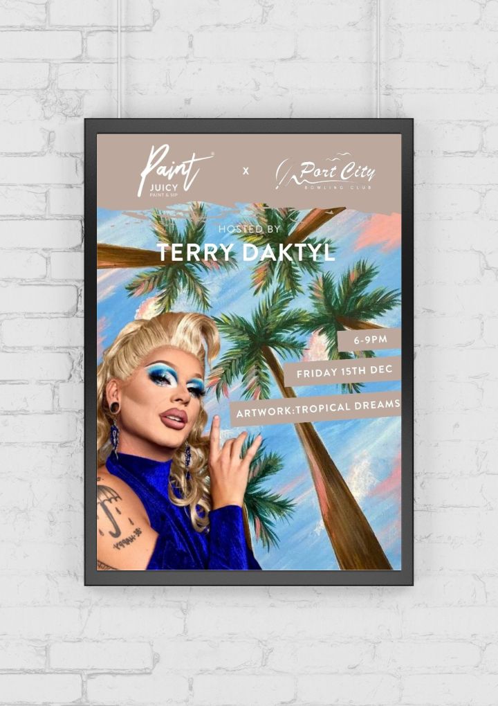 DRAG PAINT AND SIP X PORT MACQUARIE NSW 15th DEC 6PM-Ticket-Paint Juicy - Paint and Sip-Paint Juicy - Paint and Sip