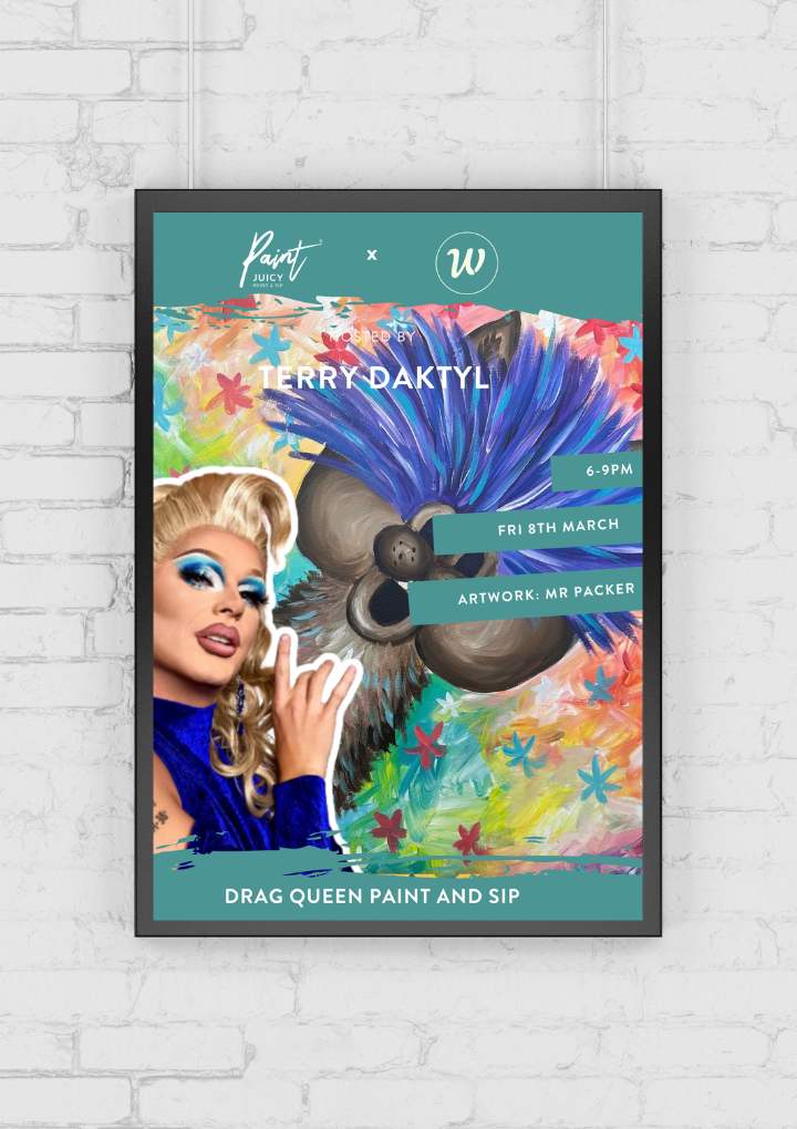 DRAG PAINT AND SIP X PORT MACQUARIE 8TH MARCH 6PM-Ticket-Paint Juicy - Paint and Sip-Paint Juicy - Paint and Sip