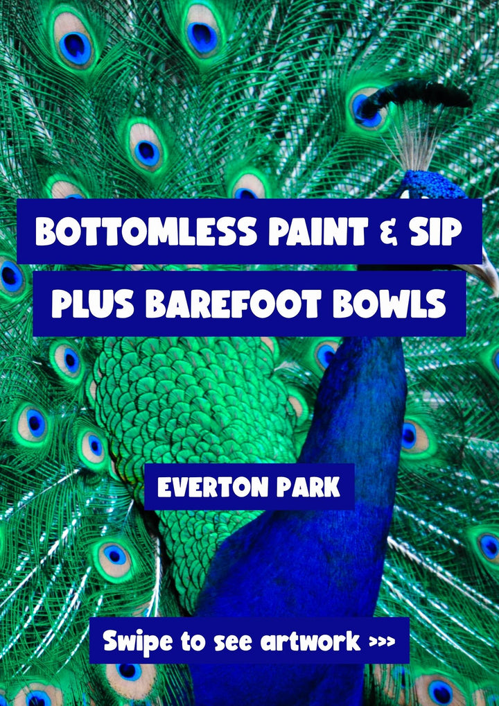 BOTTOMLESS PAINT AND SIP + BAREFOOT BOWLS EVERTON PARK BRISBANE 31 MAY
