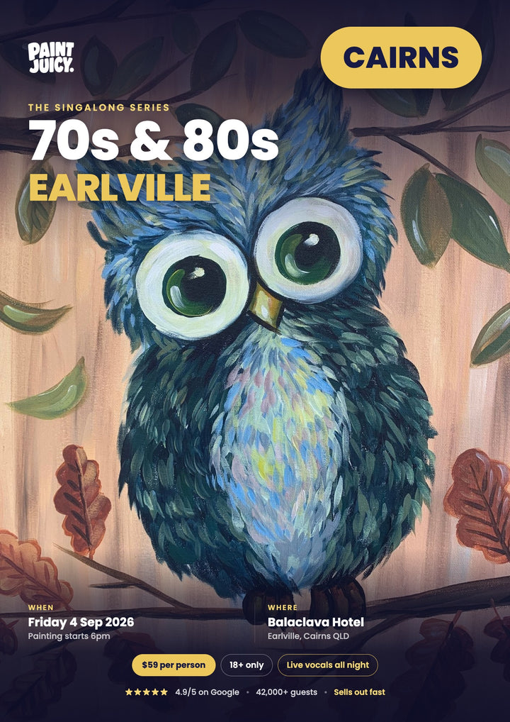 70s &amp; 80s Singalong Paint and Sip 4th September Earlville Cairns NQ 6pm