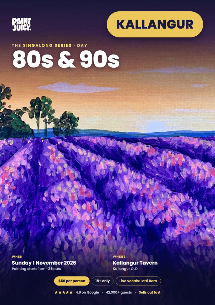 80s &amp; 90s Singalong Paint and Sip 1st November Kallangur 1pm