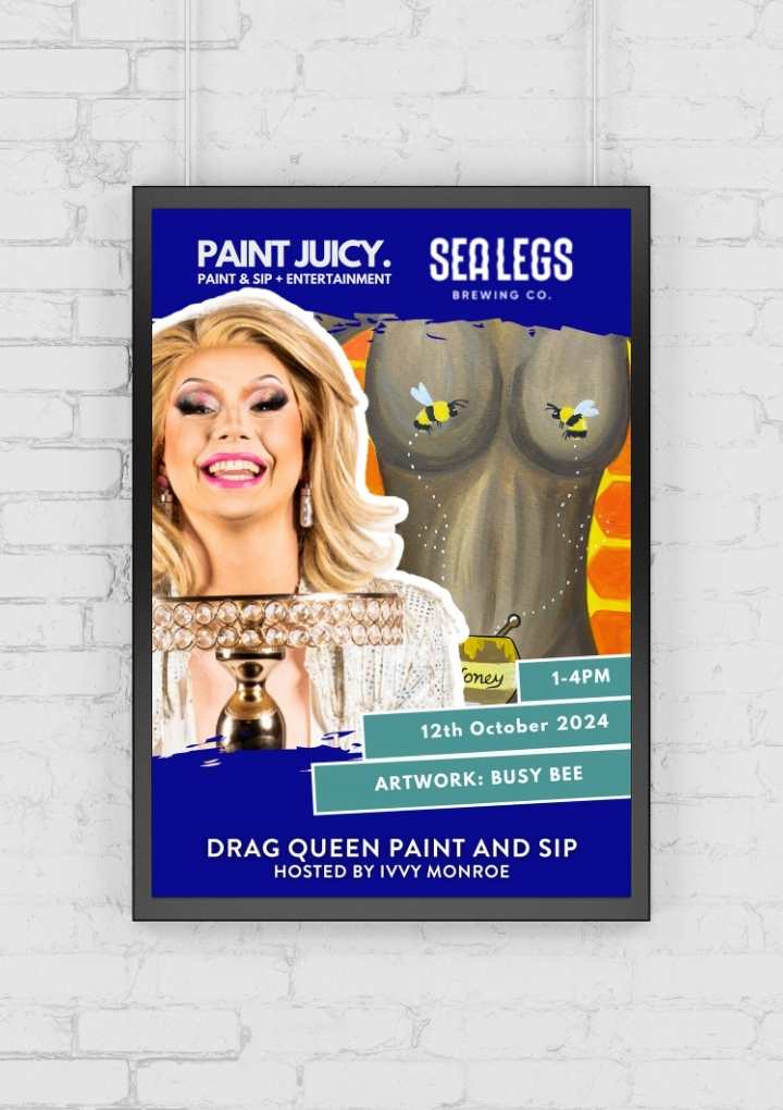 DRAG PAINT & SIP KANGAROO POINT BRISBANE 12TH OCTOBER 1PM Paint Juicy