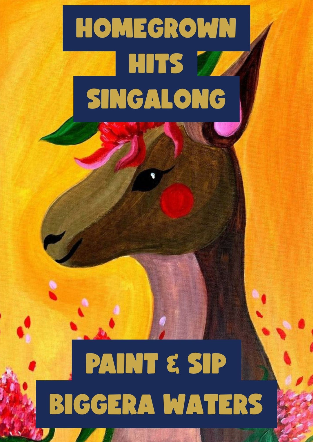 HOMEGROWN HITS SINGALONG PAINT AND SIP 9TH OCTOBER BIGGERA WATERS GOLD COAST 6PM