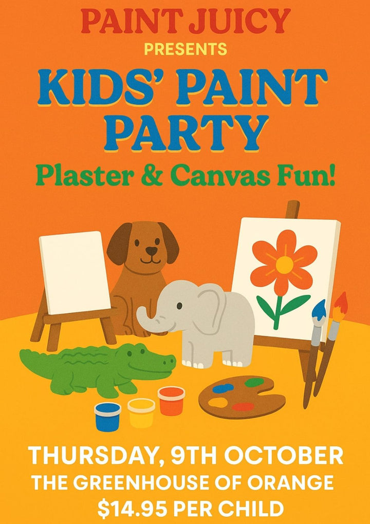 Kids Paint Party – Plaster & Canvas Fun ORANGE NSW