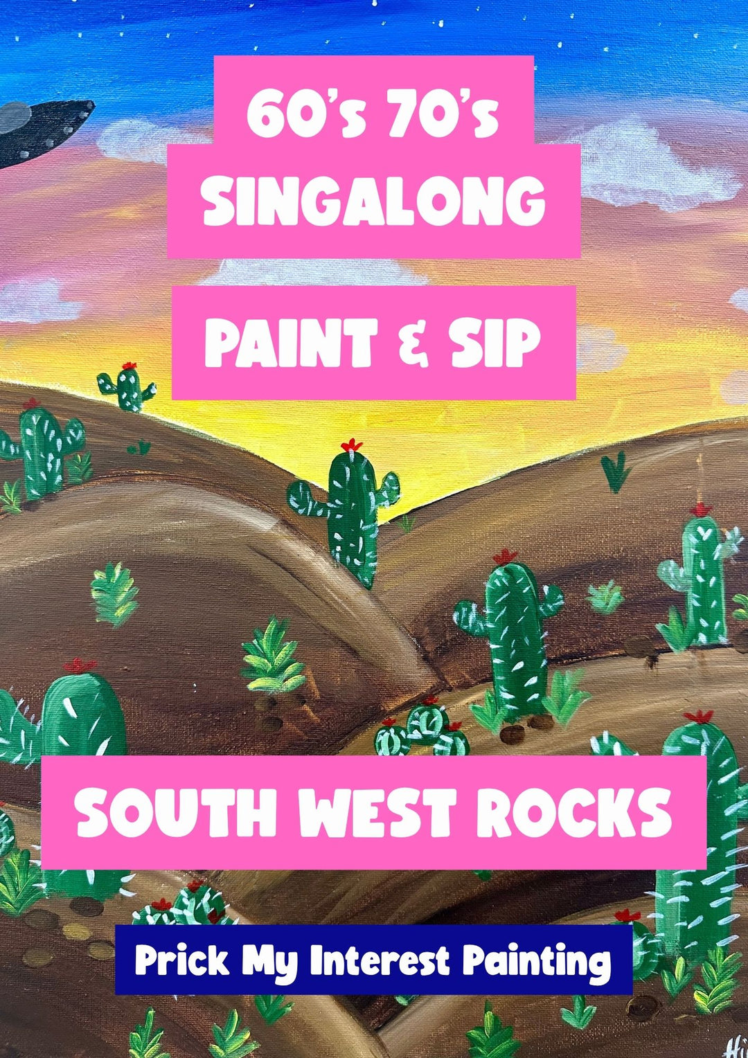 60s &amp; 70s PAINT AND SIP SINGALONG 8TH NOVEMBER SOUTH WEST ROCKS NSW 1PM