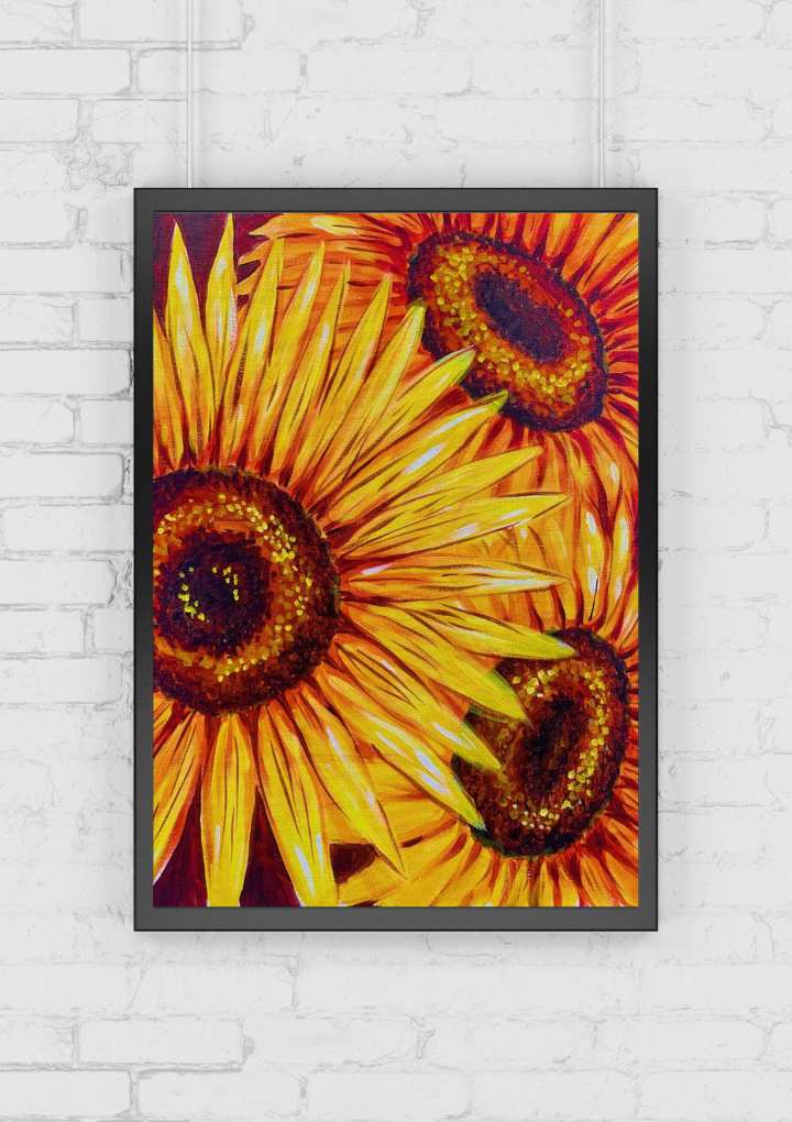 Sunflower Paint and Sip Paint Juicy