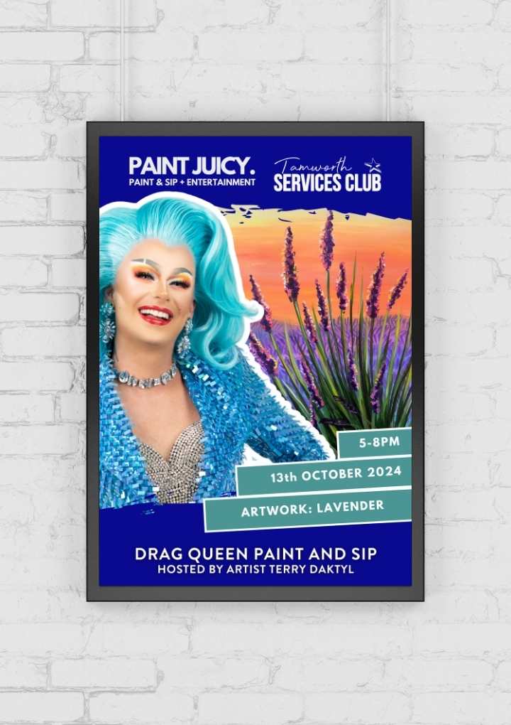 DRAG PAINT AND SIP TAMWORTH NSW 13th OCTOBER 5PM Paint Juicy Paint
